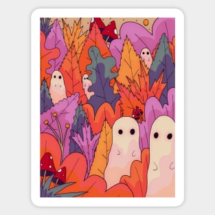 Little ghosts of the forest Sticker